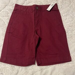 Boys Old Navy Flat Front Twill Shorts _ Burgundy
